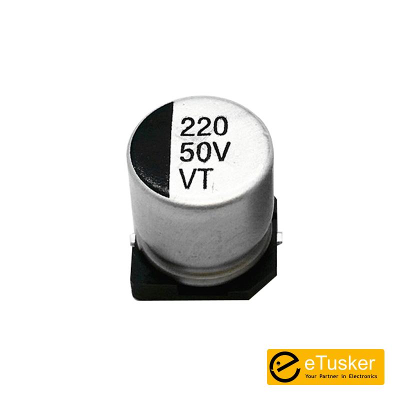 Condensateurs-aluminium électrolytique-cap alu elec 220UF 50V smd