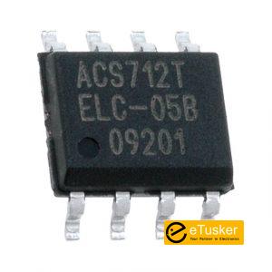 Etusker.com ACS712ELCTR-05B Hall Effect-Based Linear Current Sensor IC (SOIC-8) - SMD
