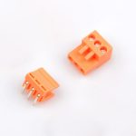 Orange 3pin RA Connector + Screw P3.96mm - THR (HT396K-HT396)